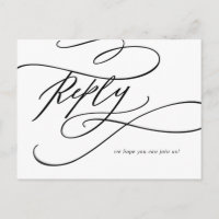 Calligraphie romantique 3 Menu Choix Carte Postale