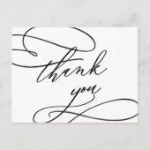 Calligraphie romantique | Carte postale Merci flor (Devant)