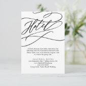 Calligraphie romantique Flourdissant Hotel Carte d (Debout devant)