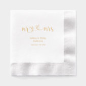 Calligraphie romantique Mr & Mrs mariage (Recto)