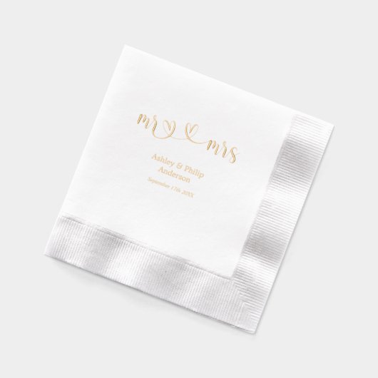 Calligraphie romantique Mr & Mrs mariage (Gauche)