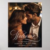 Calligraphie romantique Photo Mariage Affiche de b (Devant)