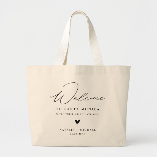 Calligraphie Romantique Sacs De Bienvenue Pour Mar (Devant)