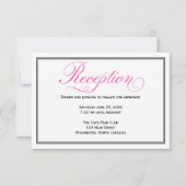 Calligraphie rose Script Mariage Carte de réceptio (Devant)