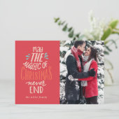 Calligraphie rouge Carte de Noël (Debout devant)