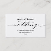 Calligraphie Rustique Carte RSVP en ligne (Dos)