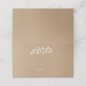Calligraphie Rustique Mariage Cartes de Place (Extérieur déplié)