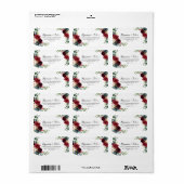 Calligraphie rustique Mariage Étiquette de adresse (Feuille entière)