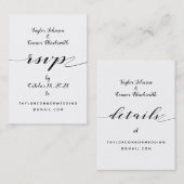 Calligraphie rustique RSVP & Détails Carte en lign (Devant / Derrière)