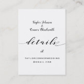 Calligraphie rustique RSVP & Détails Carte en lign (Dos)