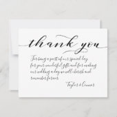 Calligraphie rustique Sprig Wreath Mariage Merci (Devant)