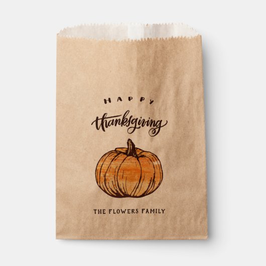 Calligraphie rustique Thanksgiving Leftover Sacs (Devant)