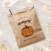 Calligraphie rustique Thanksgiving Leftover Sacs (Coupé)