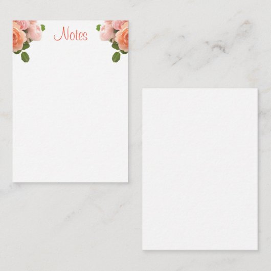 Calligraphie Script Aquarelle Rose Modèle Chic (Devant / Derrière)