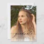 Calligraphie Script Graduation Photo Invitation (Devant)