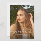 Calligraphie Script Graduation Photo Invitation (Devant)