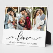 Calligraphie Script Love 3 Mariage photo Plaque (Côté)