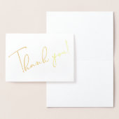 Calligraphie Script Merci Note Carte Foil (Affichage)