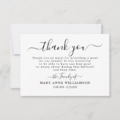 Calligraphie Script merci note de remerciement pou (Devant)