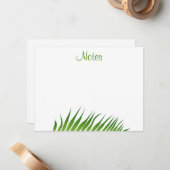 Calligraphie Script Palm Feuille Modèle Floral (Devant/Arrière en situation)