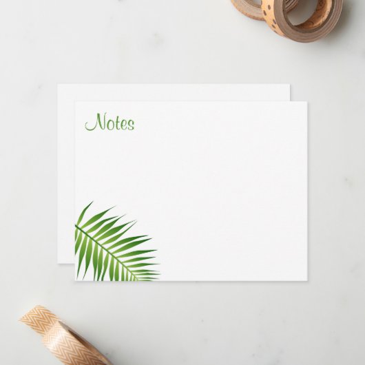 Calligraphie Script Palm Feuille Modèle Nature (Devant/Arrière en situation)