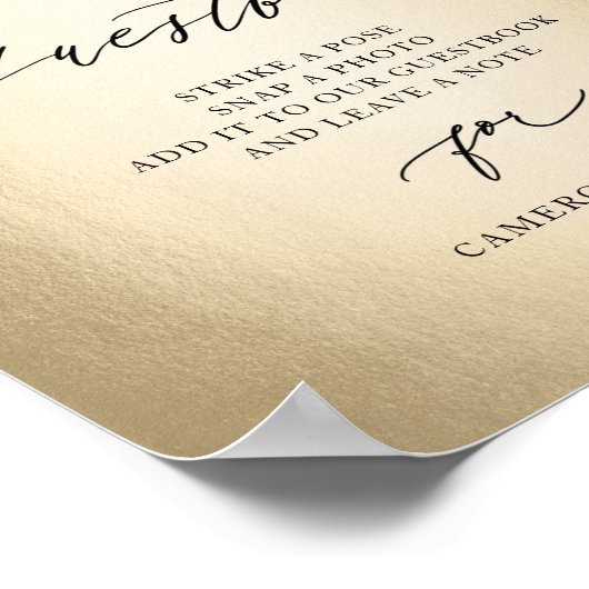 Calligraphie Script Photo Livre d'or Signal Mariag (Coin)