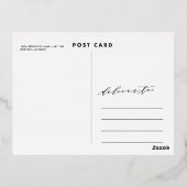 Calligraphie Script Photo Merci carte postale (Verso)