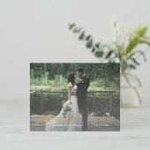 Calligraphie Script Photo Merci carte postale (Debout devant)