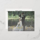 Calligraphie Script Photo Merci carte postale (Recto/Verso)