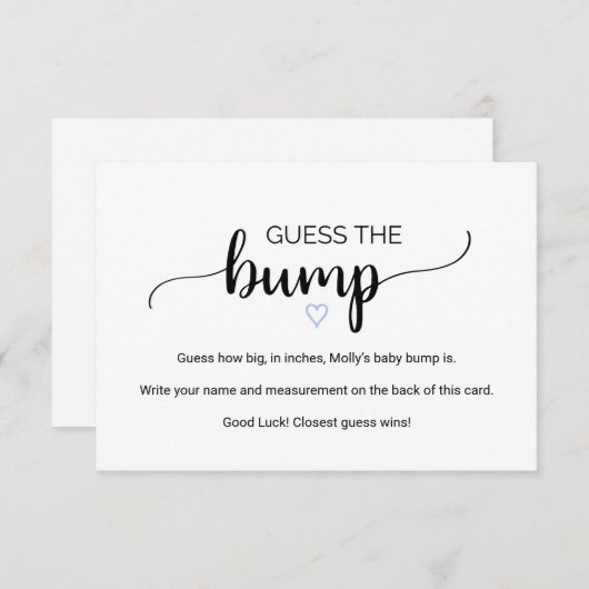 Calligraphie simple | Blue Devinez la carte de jeu (Devant / Derrière)