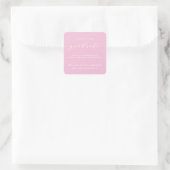CALLIGRAPHIE SIMPLE DE DIPLÔMÉ | AUTOCOLLANT MERCI (Sac)