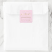 CALLIGRAPHIE SIMPLE DE DIPLÔMÉ | AUTOCOLLANT MERCI (Sac)