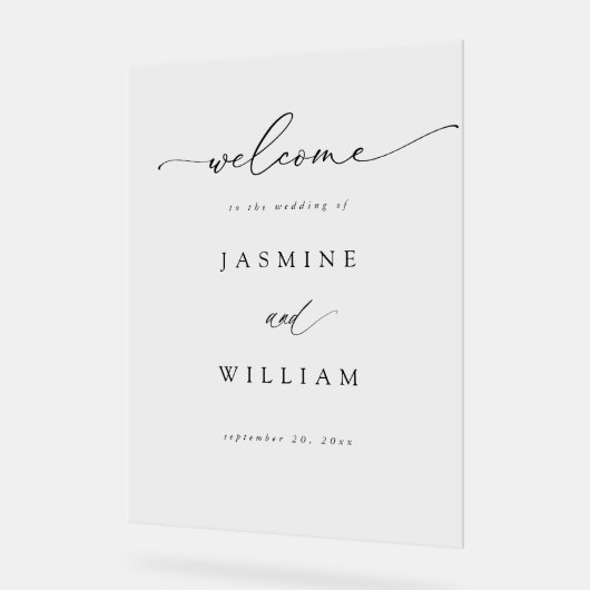 Calligraphie Simple Elégant Mariage Bienvenue -Noi (Angle)