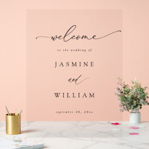 Calligraphie Simple Elégant Mariage Bienvenue -Noi