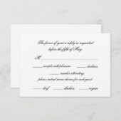 Calligraphie simple et élégante avec choix de menu (Devant / Derrière)