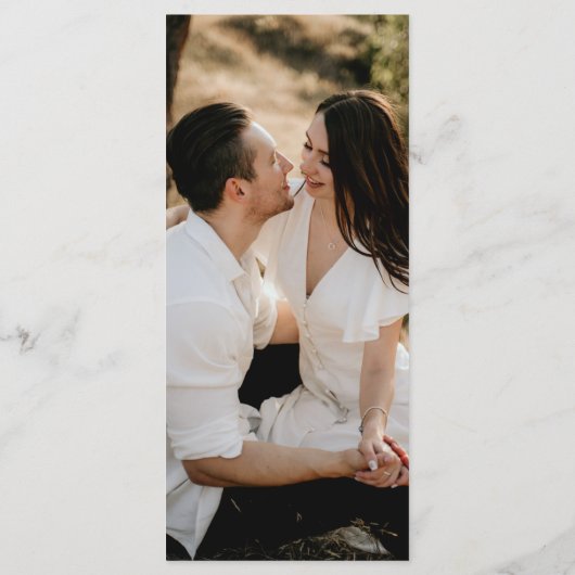 Calligraphie simple|Gold Photo Mariage Dinner Menu (Dos)