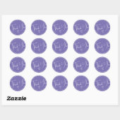 Calligraphie simple Lilac Lavender Merci Étiquette (Feuille)