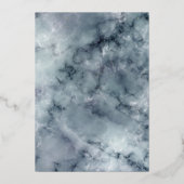 Calligraphie simple Mariage argenté Invitation Foi (Verso)