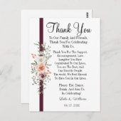 Calligraphie simple Mariage de texte Carte de reme (Devant / Derrière)