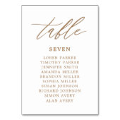 Calligraphie simple Mariage rustique Carte de sièg (Dos)