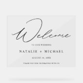 Calligraphie Simple Minimale Bienvenue À Notre Mar (Recto)