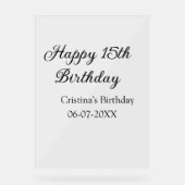 calligraphie simple minimum heureux 15e anniversai (Recto)