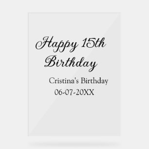 calligraphie simple minimum heureux 15e anniversai