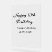 calligraphie simple minimum heureux 15e anniversai (Angle)