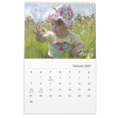 Calligraphie simple moderne Calendrier photo 2025 (Feb 2027)