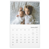 Calligraphie simple moderne Calendrier photo 2025 (Jan 2027)