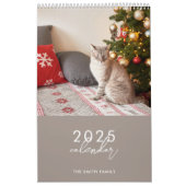 Calligraphie simple moderne Calendrier photo 2025 (Protection)