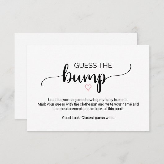 Calligraphie simple | Pink Devinez la carte de jeu (Devant / Derrière)