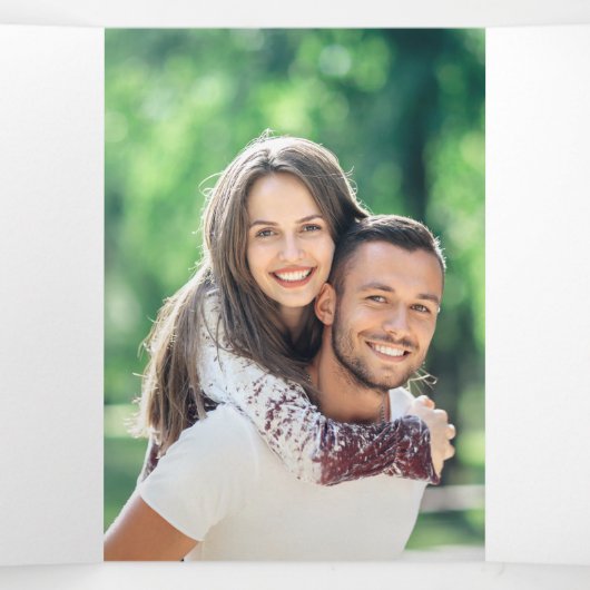 Calligraphie simple programme de mariage de verdur (Intérieur au milieu)