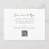 Calligraphie Soirée Mariage Réception Invitation (Dos)